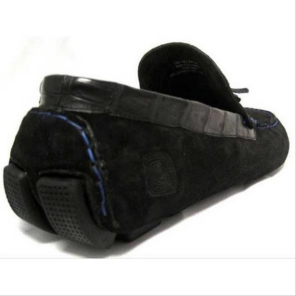 Condemned to Be Free by Kuyban Suede/Crocodile Car Shoe with Tassels main image 3